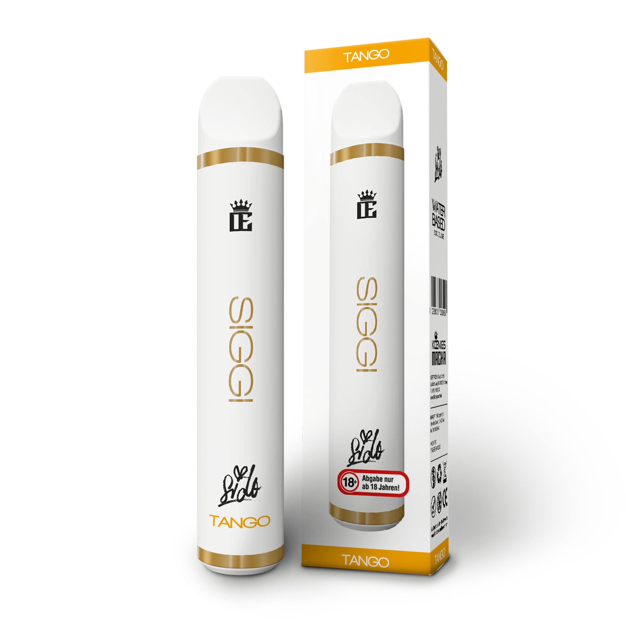 SIGGI Tango 0 mg Einweg Vape mit Verpackung