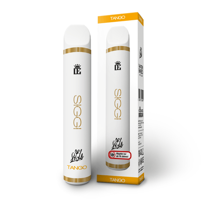 SIGGI Tango 0 mg Einweg Vape mit Verpackung