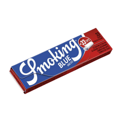 Smoking Blue King Size + Tips Heft mit 33+33
