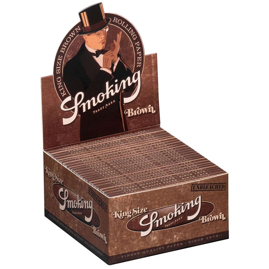 Smoking Brown King Size Displaybox mit 50 Heftchen