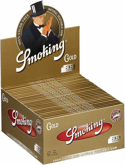Smoking Gold King Size Display mit 50 Heftchen