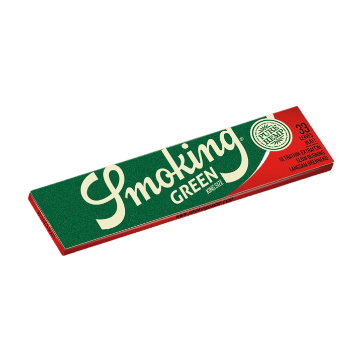 Smoking Green King Size Hanf Papers Heft mit 33 Blatt
