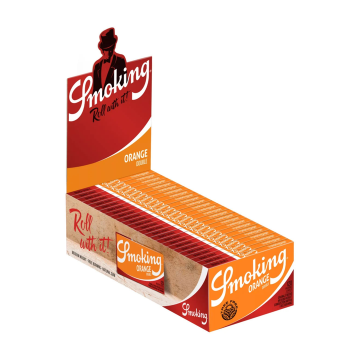 Smoking Double Window Orange Box mit 25 Heftchen