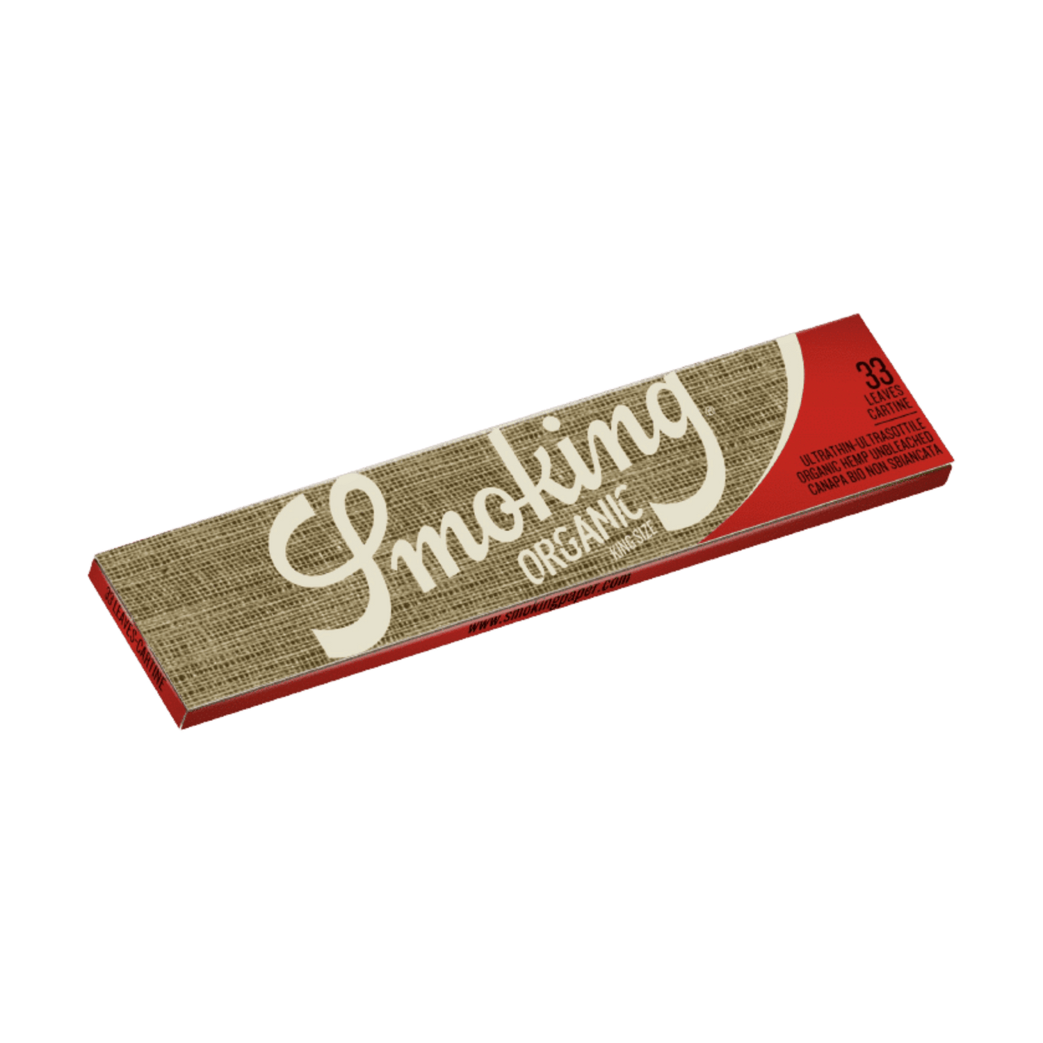 Smoking Organic King Size Papers Heft mit 33 Blatt