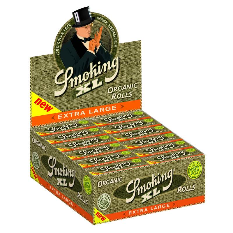 Display mit 24 Smoking Organic Rolls XL Rollen