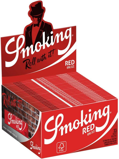 Smoking Red King Size Display mit 50 Heftchen
