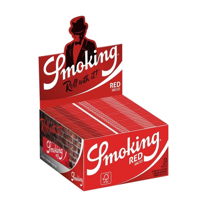 Smoking Red King Size Display mit 50 Heftchen