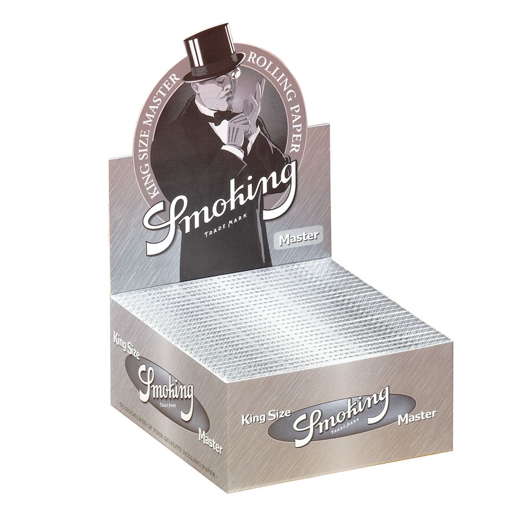 Smoking Silver Master Display mit 50 Heftchen King Size Slim