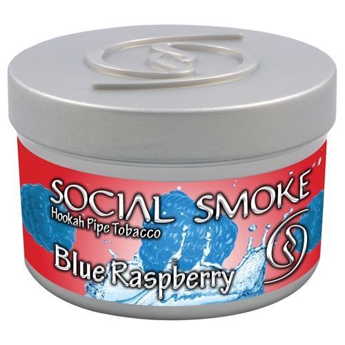 Social Smoke Blue Raspberry Shisha-Tabak, 250 g