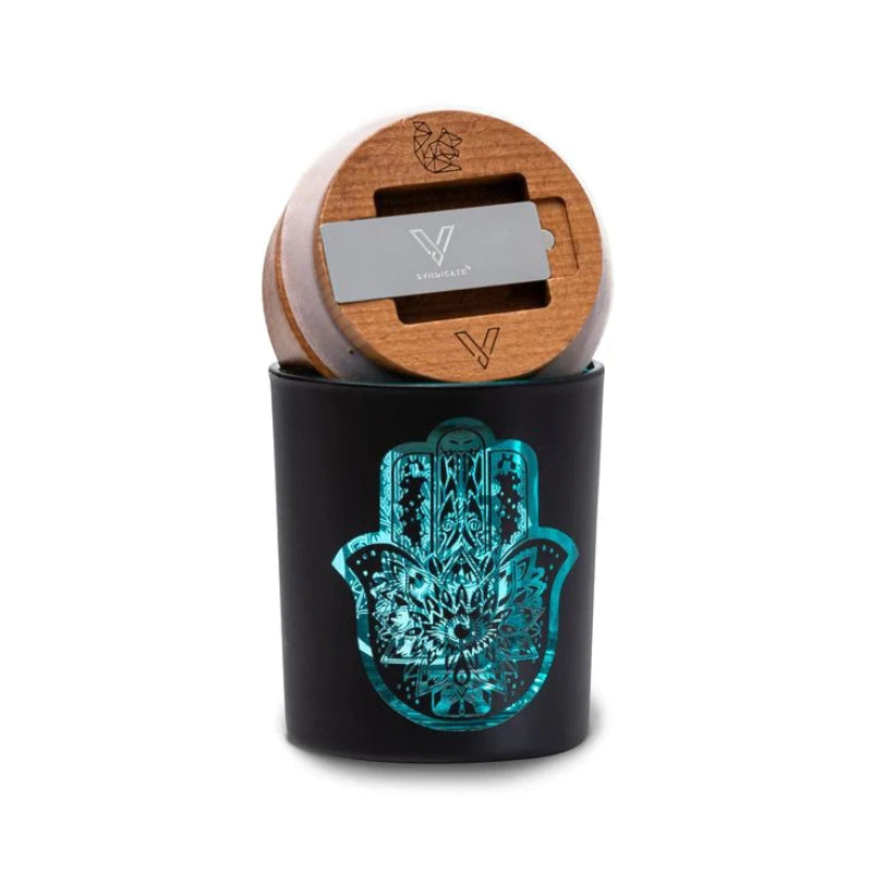 SoleStash Hamsa Turquoise – geruchsdichter Aufbewahrungsbehälter, 8.9 cm / 7 g