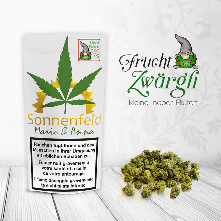 Sonnenfeld Fruchtzwärgli – CBD-Blüten, 2 g