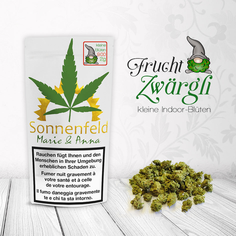 Sonnenfeld Fruchtzwärgli – CBD-Blüten, 2 g