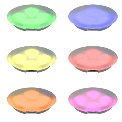 Stündenglass LED Uplight beleuchtet die untere Kugel eines Full Size Gravity Infusers