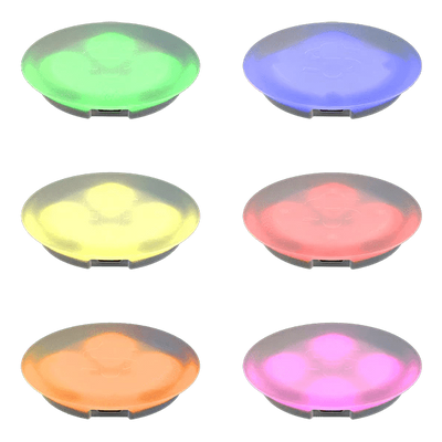 Stündenglass LED Uplight beleuchtet die untere Kugel eines Full Size Gravity Infusers