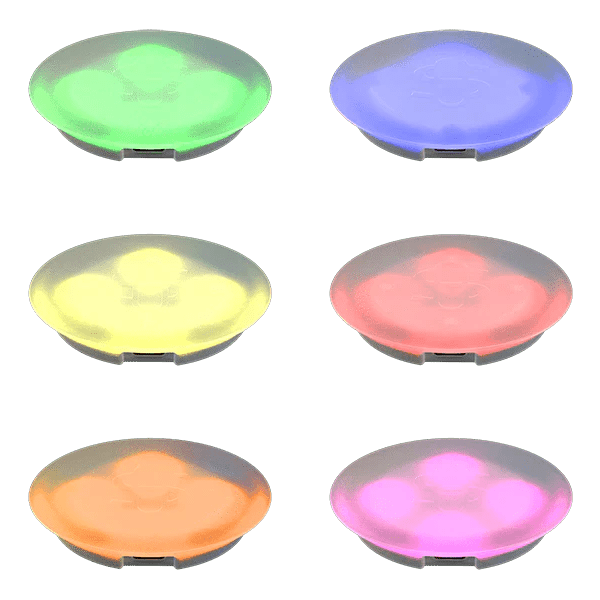 Stündenglass LED Uplight beleuchtet die untere Kugel eines Full Size Gravity Infusers