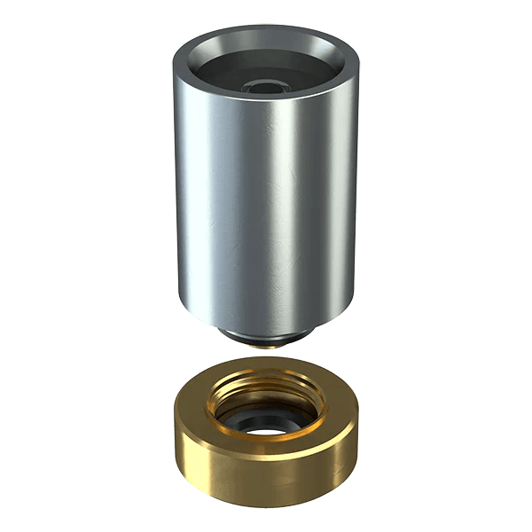 Detailansicht des Stündenglass Modül Quartz Concentrate Tank mit Edelstahl Heizelement