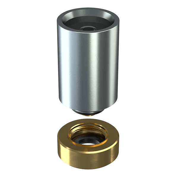 Detailansicht des Stündenglass Modül Quartz Concentrate Tank mit Edelstahl Heizelement