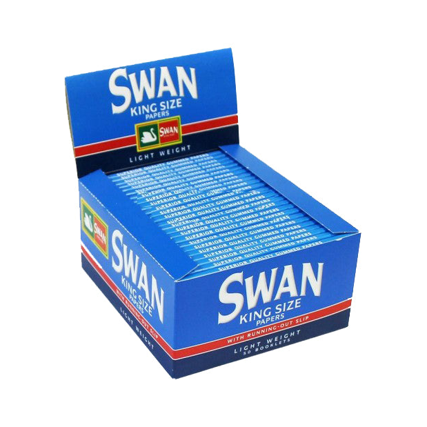 Swan King Size Blue leichte Blättchen, 50 Stück