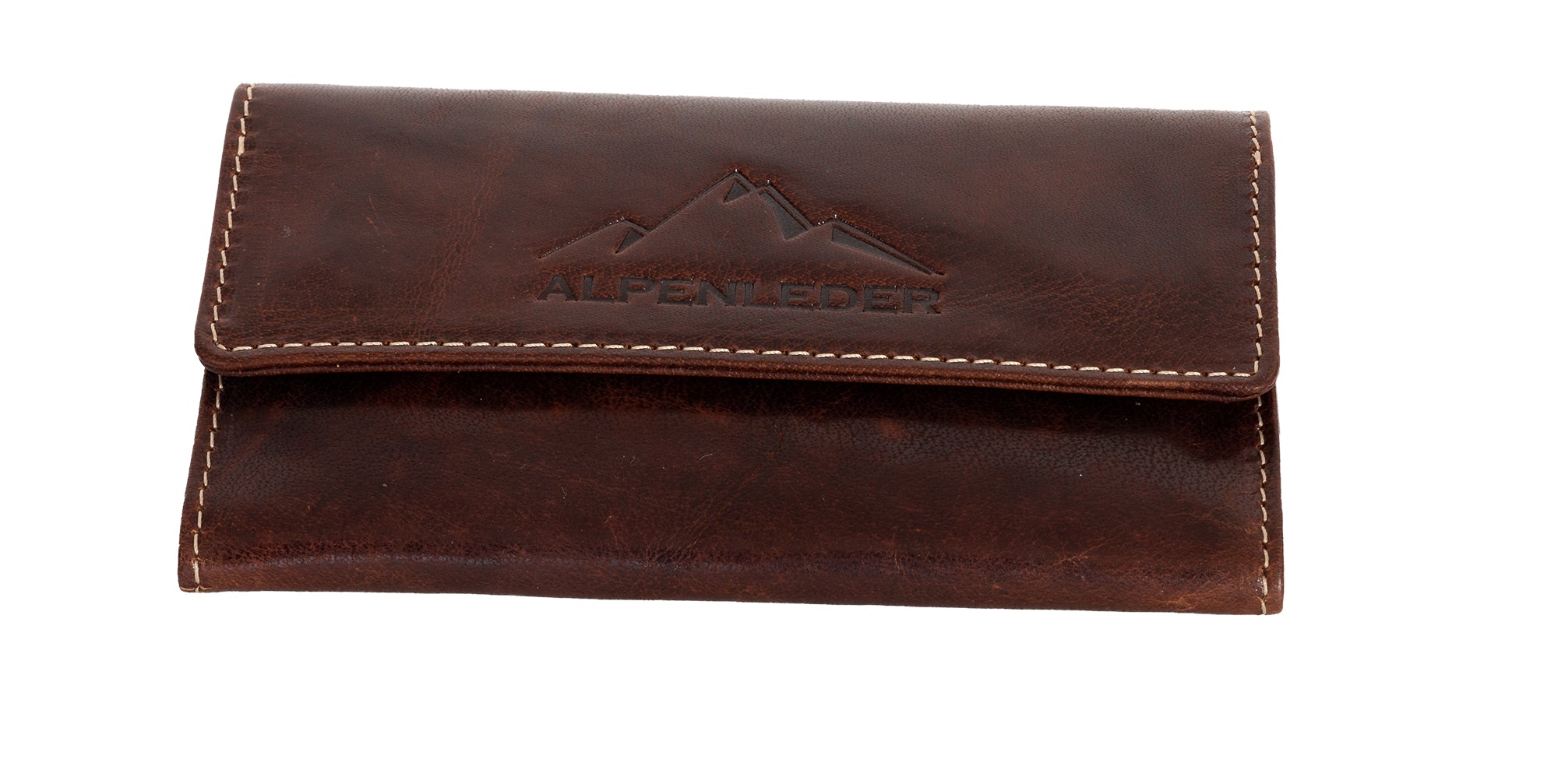 Alpenleder Barhtl Tabaktasche in Brandy aus Leder