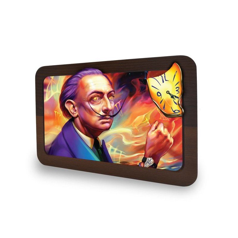 Detailansicht 3D Wood Rolling Tray Dalirious mit holografischem Motiv