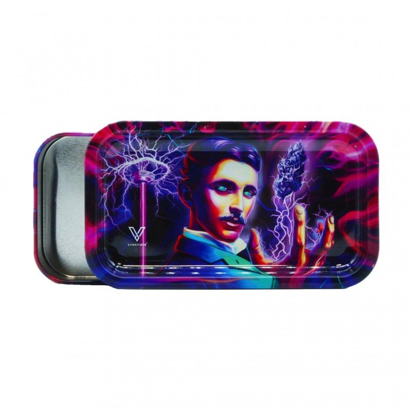 Geöffnete Syndicase 2.0 High Voltage mit Deckel als Rollingtray