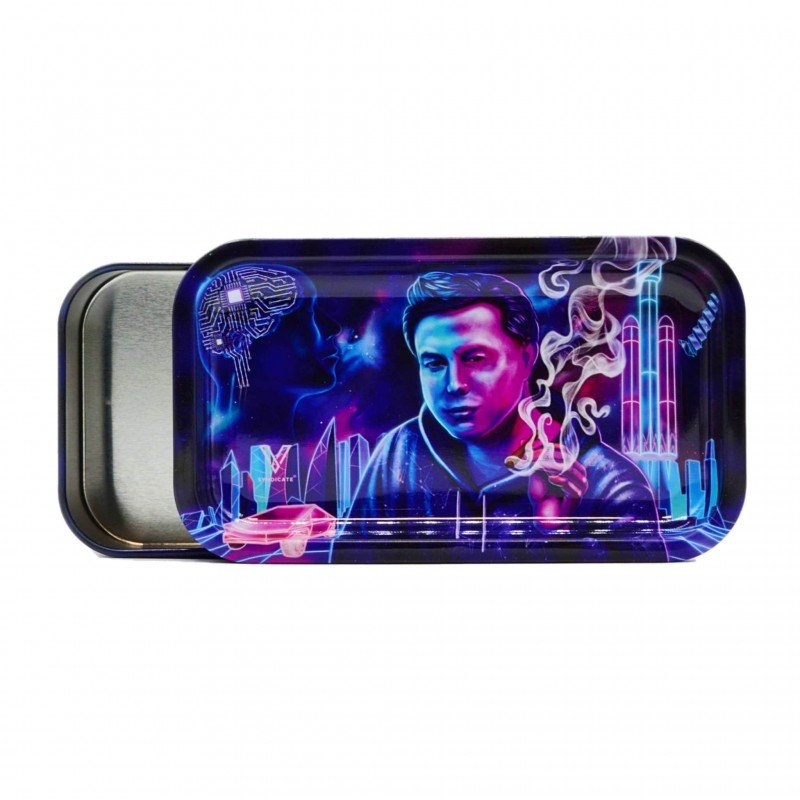 Geöffnete Syndicase 2.0 Space Xhale mit Deckel als kleines Rollingtray