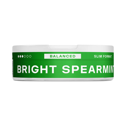 Geöffnete VELO Bright Spearmint Dose mit Pouches