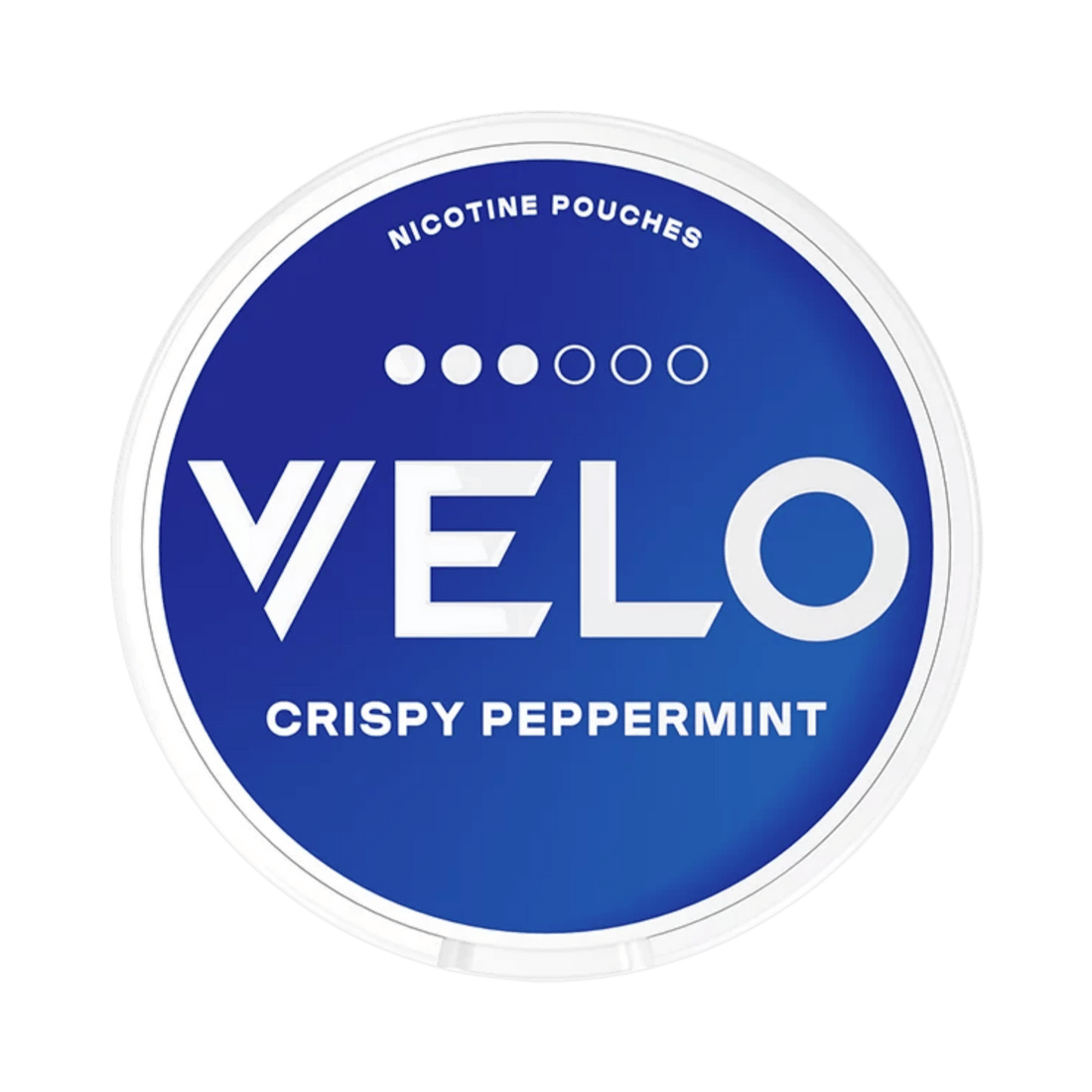 VELO Crispy Peppermint 3/6 Nikotin Pouches 14g Dose Frontansicht