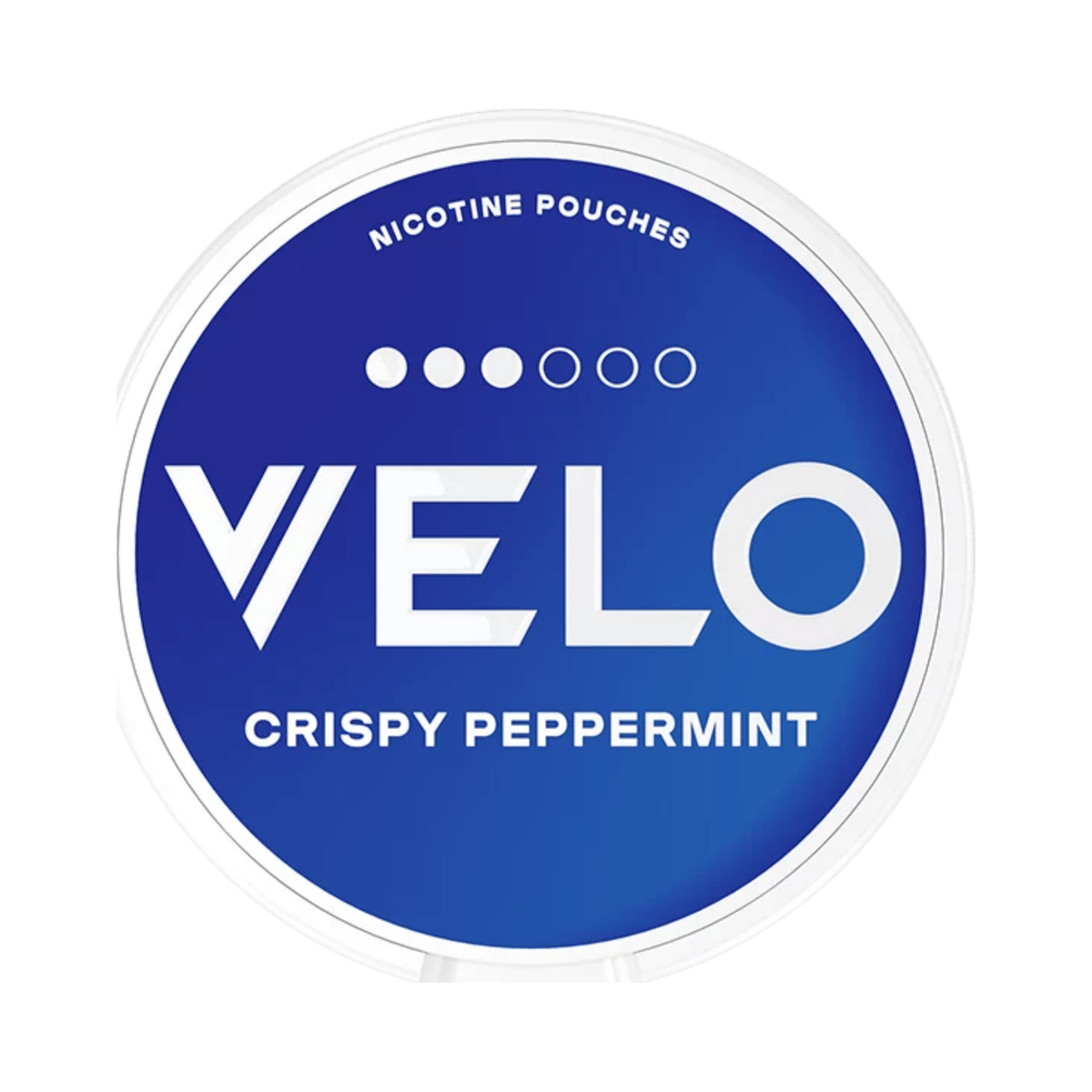 VELO Crispy Peppermint 3/6 Nikotin Pouches 14g Dose Frontansicht
