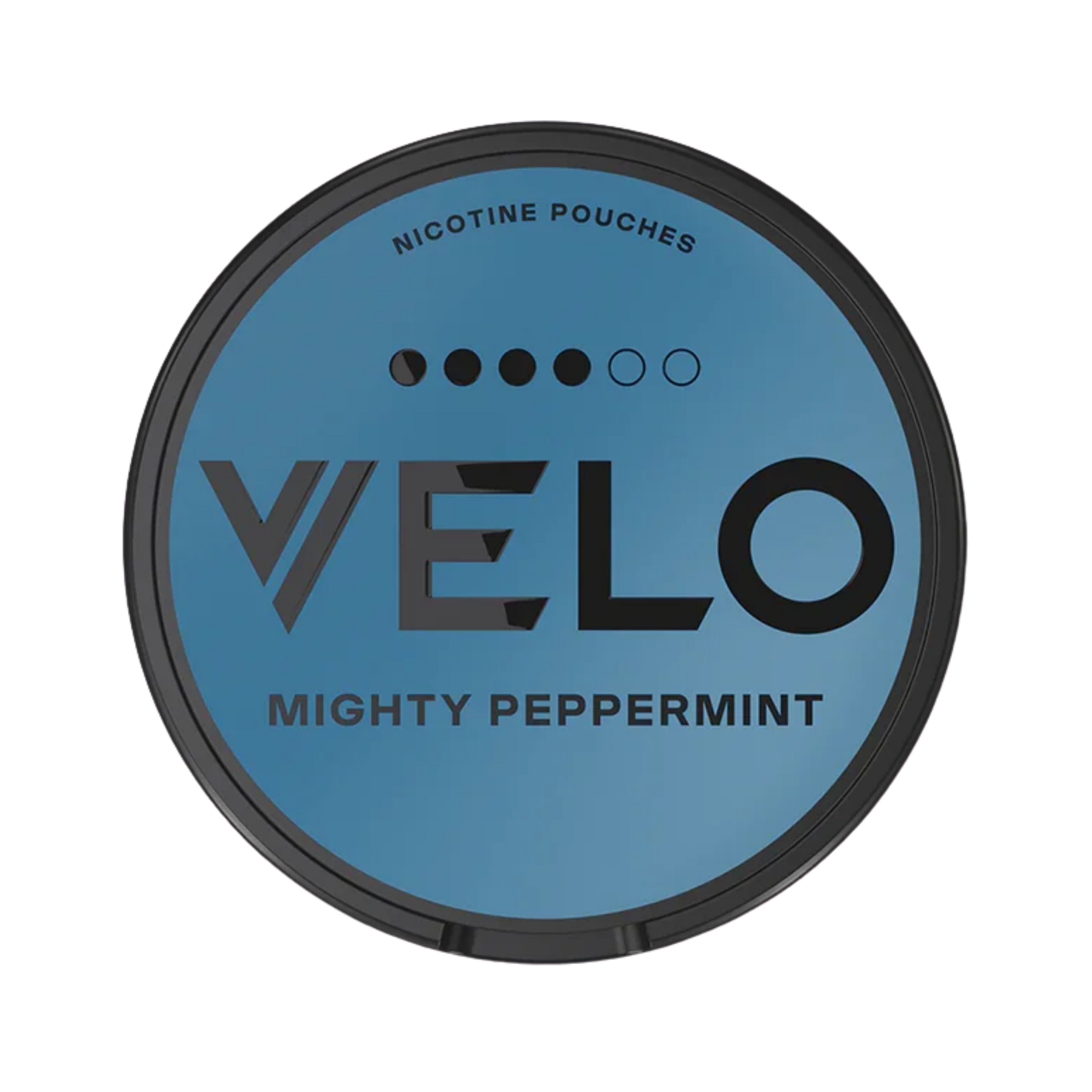 VELO Mighty Peppermint 4/6 Nikotin Pouches 14g Dose vorne