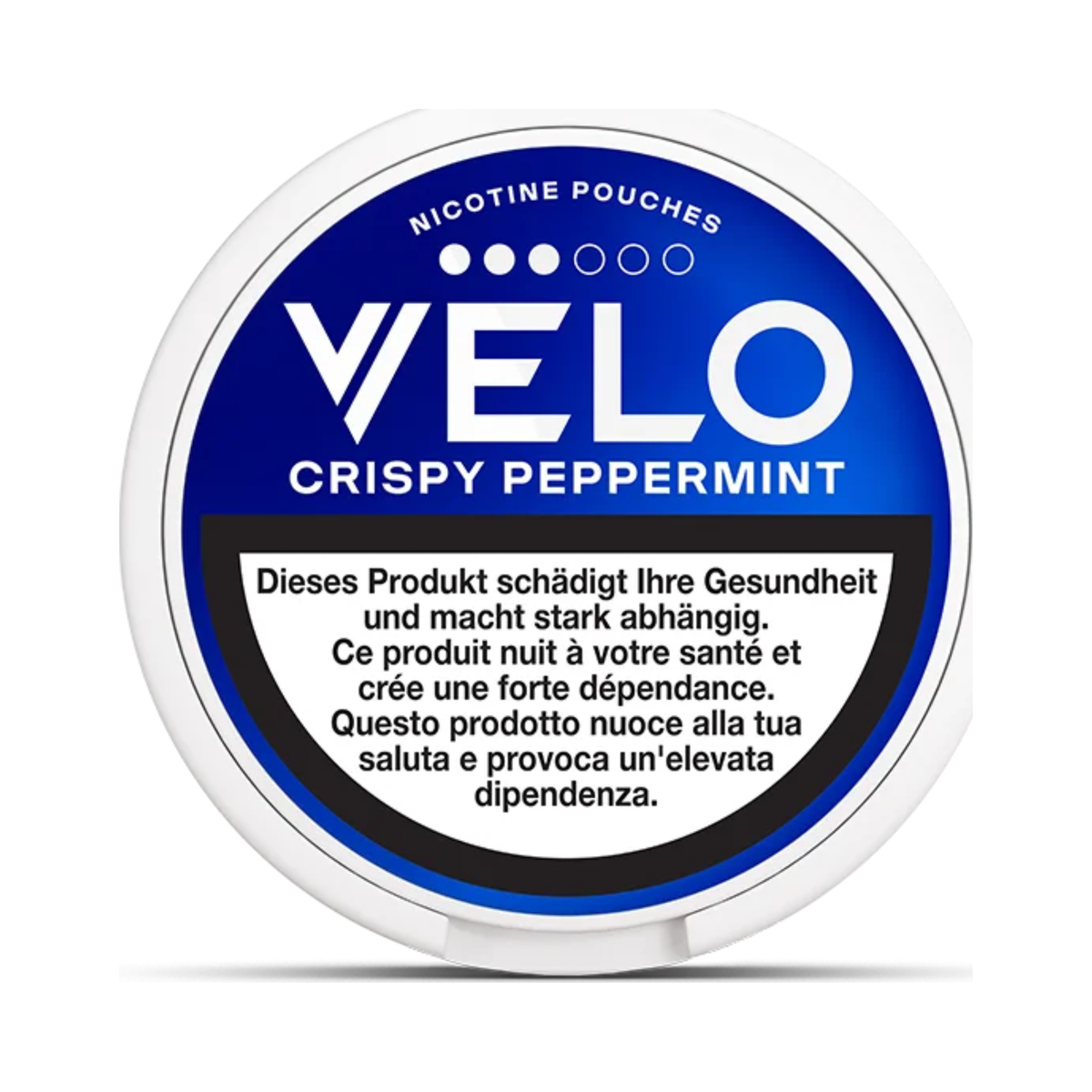 VELO Crispy Peppermint 3/6 Nikotinbeutel Dose