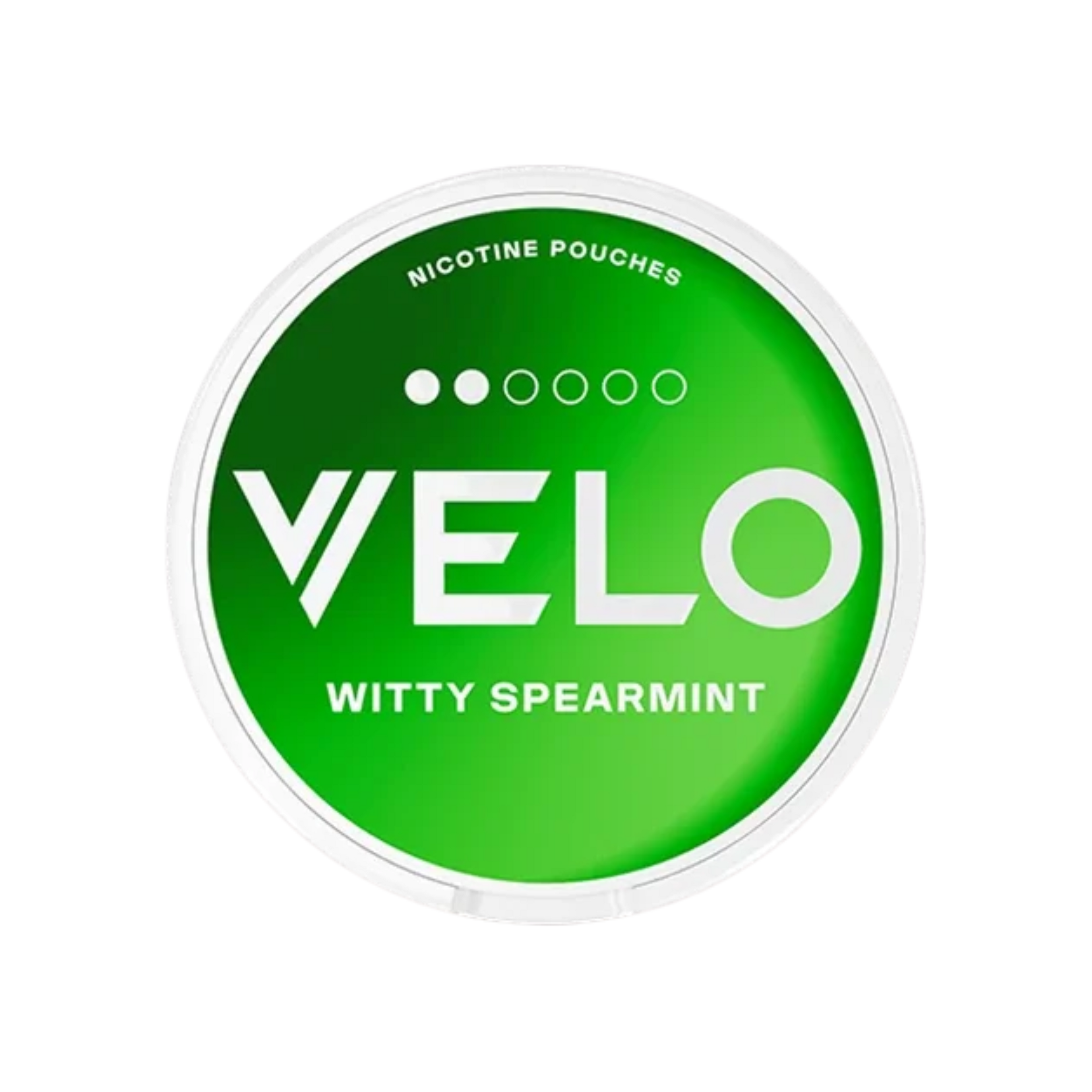 VELO Witty Spearmint 2/6 Nikotin Pouches 14g Dose Vorderansicht
