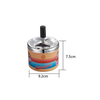 Display mit 6 VW Samba Metall Drehaschenbechern