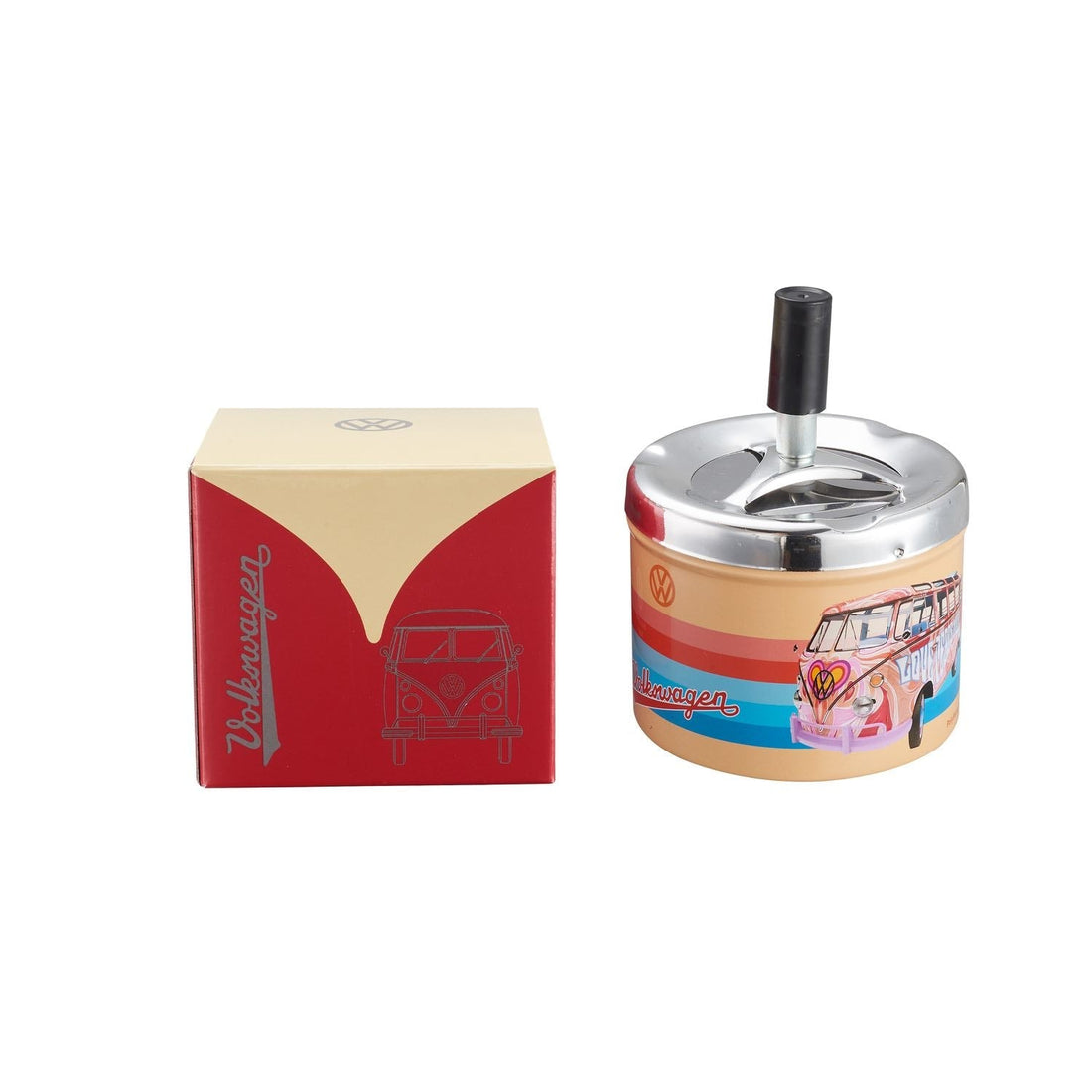 VW Samba Metall Drehaschenbecher mit Verpackung im Set