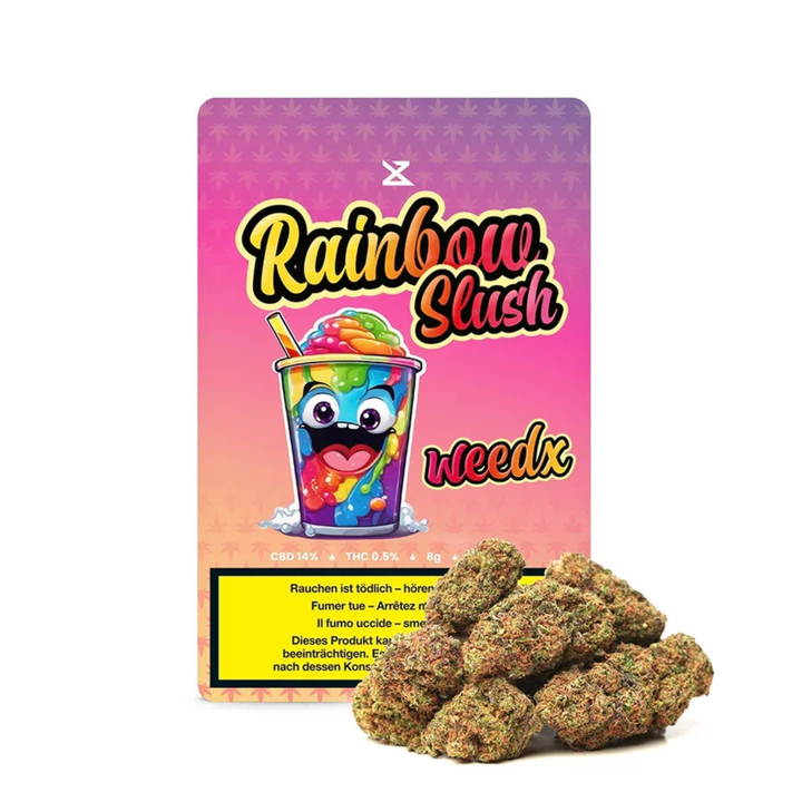 Weedx Rainbow Slush Indoor CBD Blüten 8g Packung