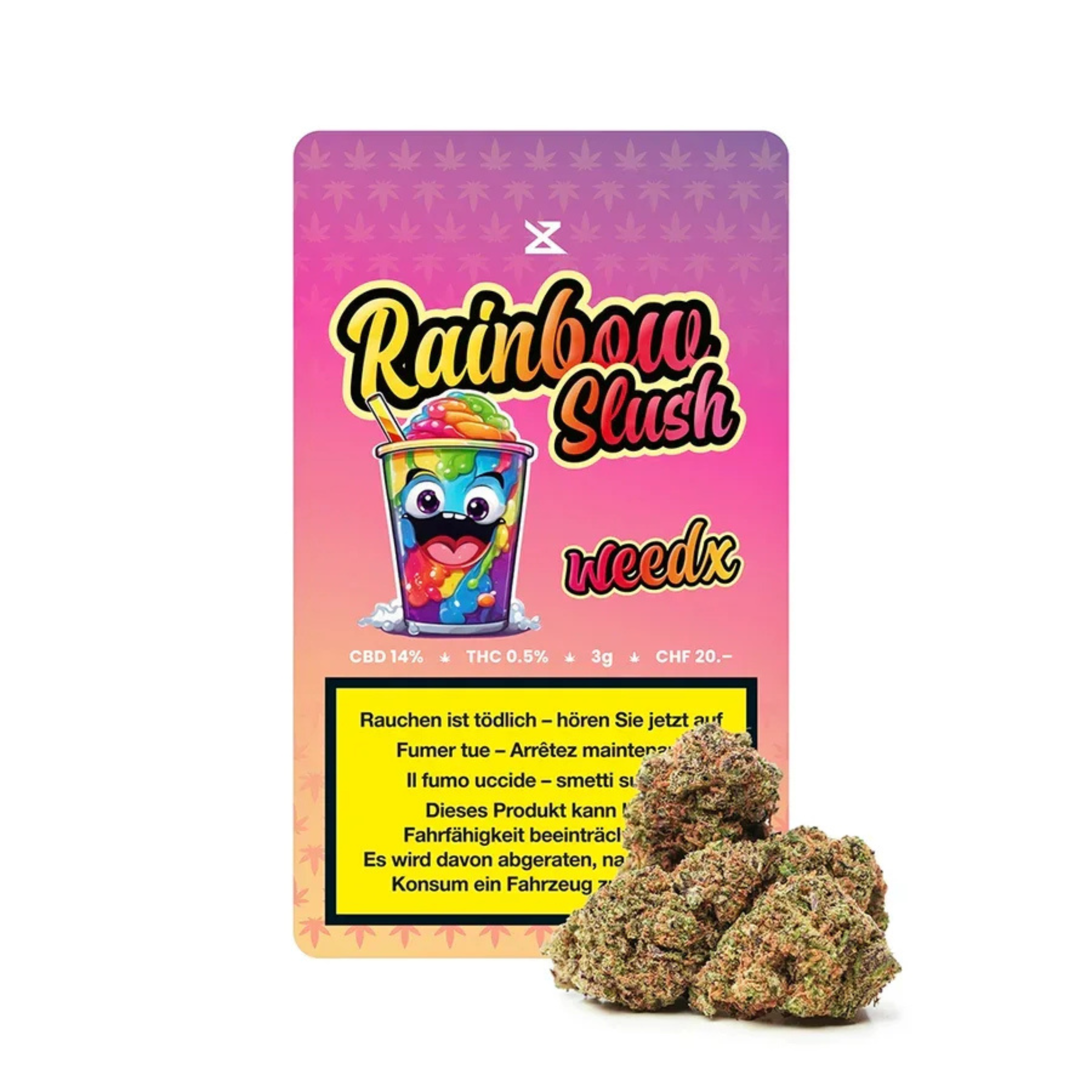 Weedx Rainbow Slush – Indoor CBD-Blüten, 3 g