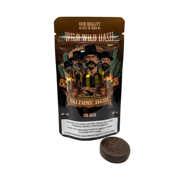 Wild Wild Hash Golden Charras CBD Hasch 10g in Dose Vorderseite