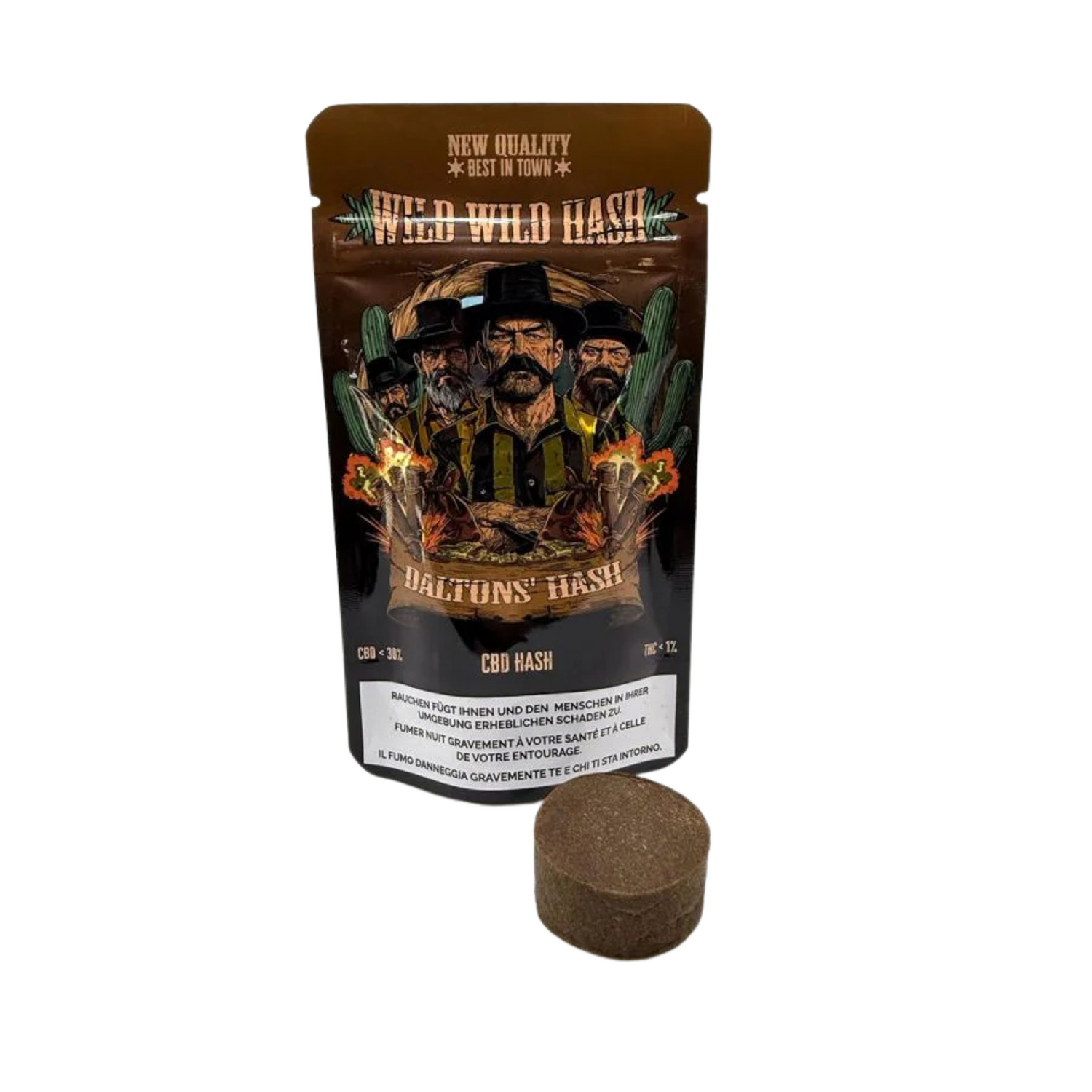 Wild Wild Hash Golden Lebanese CBD Hasch 15g Verpackung Vorderseite
