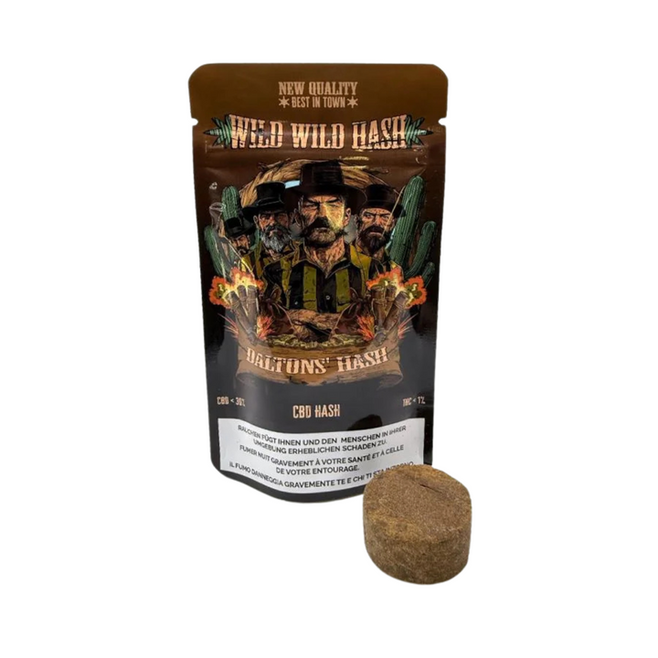 Wild Wild Hash Golden Moroccan CBD Hasch 15g Verpackung Vorderseite