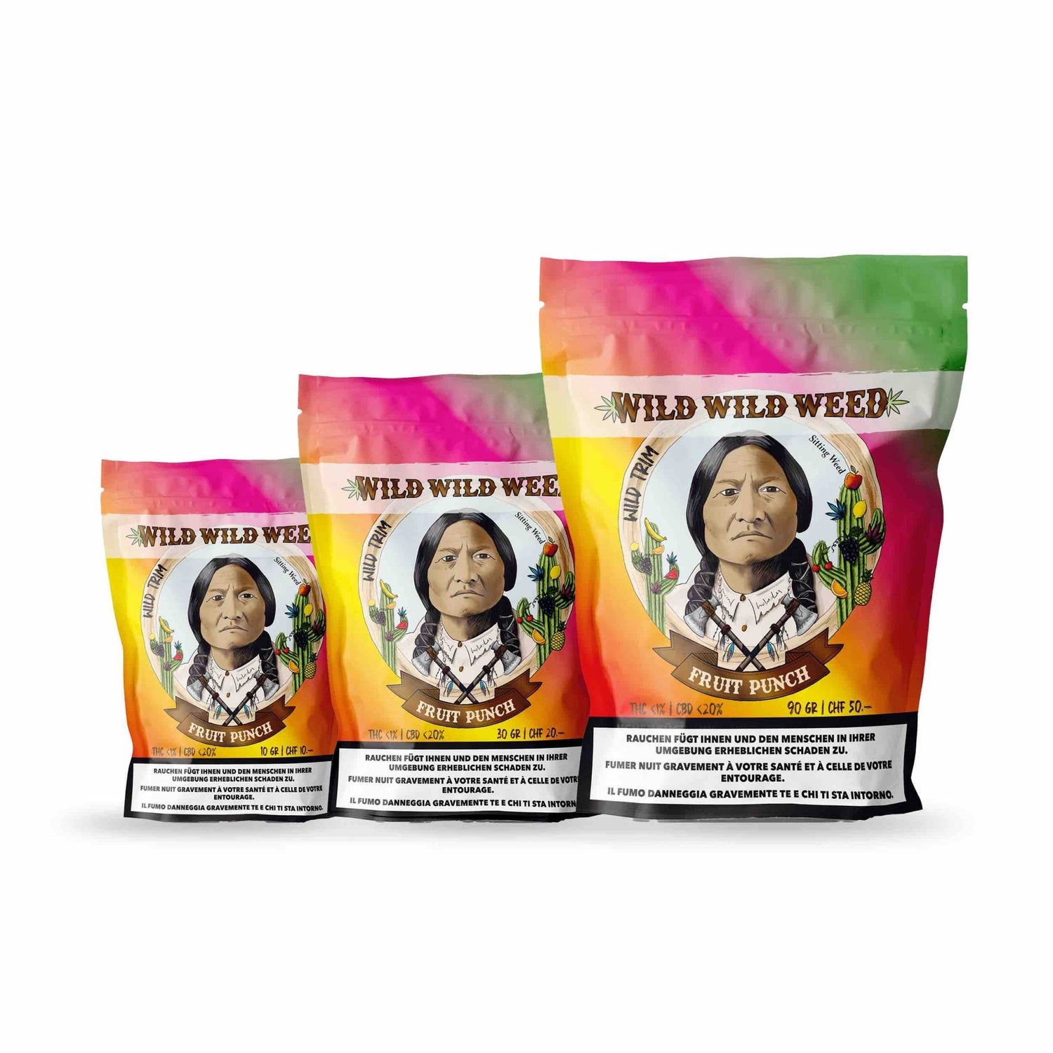Wild Wild Weed - Fruit Punch - Indoor CBD Trim - 90g kaufen bei rauchwerk.ch
