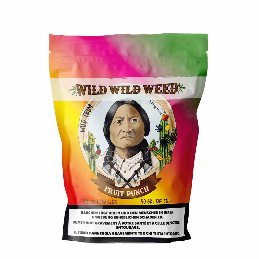 Detailansicht des Wild Wild Weed Fruit Punch Indoor CBD Trim 90g