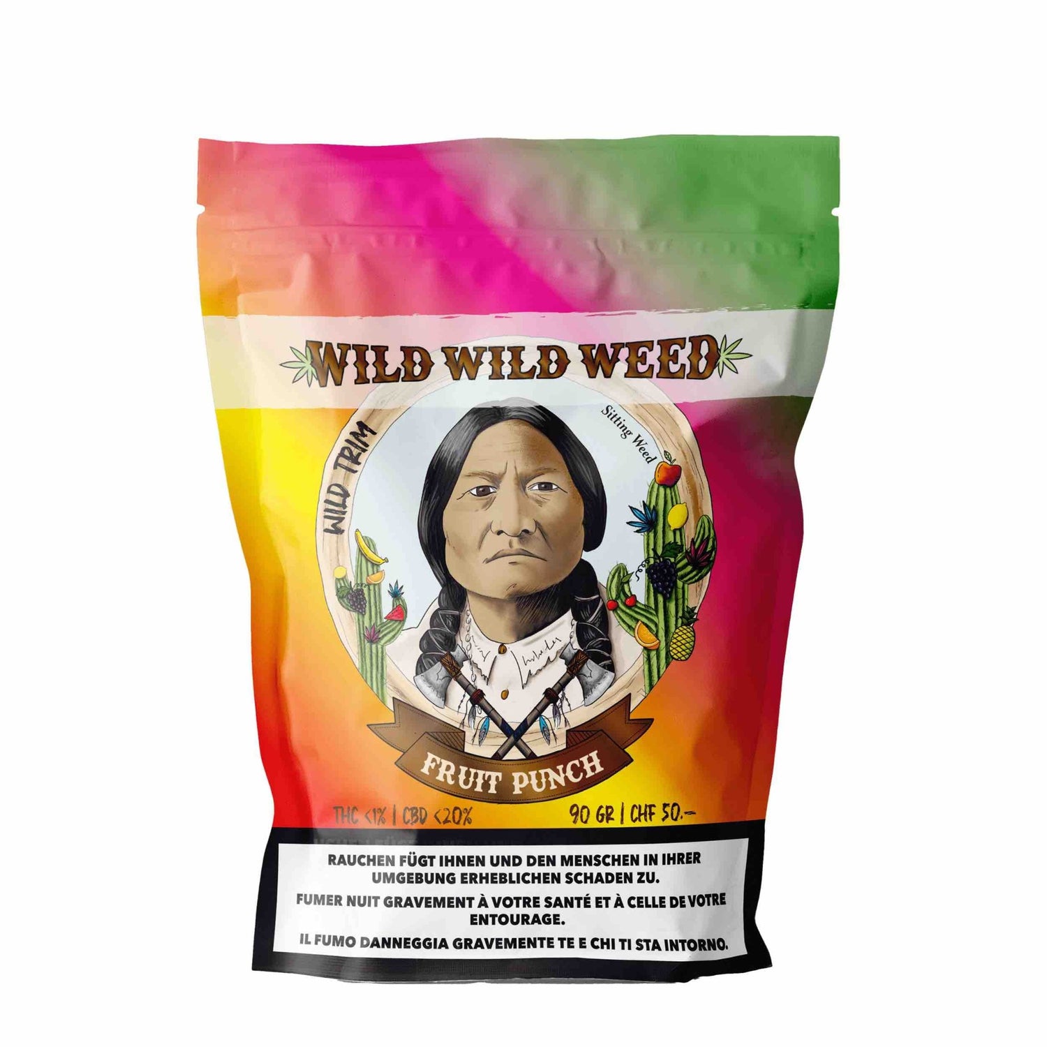 Detailansicht des Wild Wild Weed Fruit Punch Indoor CBD Trim 90g