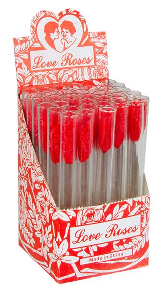 Ziehrohr Glas - Love Roses - 100mm - Display - 36 Stück kaufen bei rauchwerk.ch