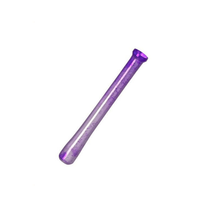 Lila eloxiertes Metall Ziehrohr 65 mm für Schnupftabak