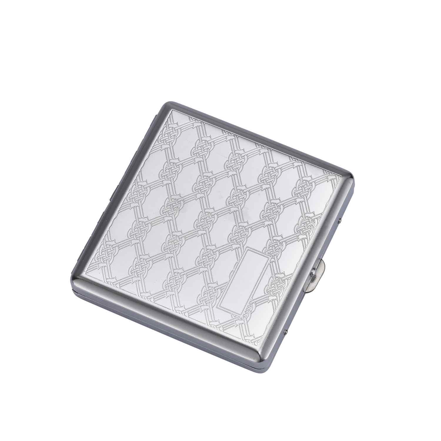 20er Zigarettenetui Classic offen, mit Zigaretten gefüllt