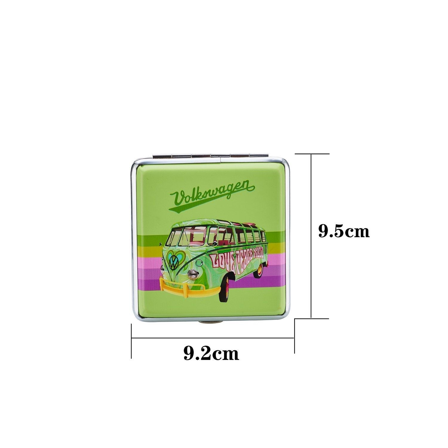 VW Bulli Zigarettenetui 20er, Rückseite geschlossen aus Metall