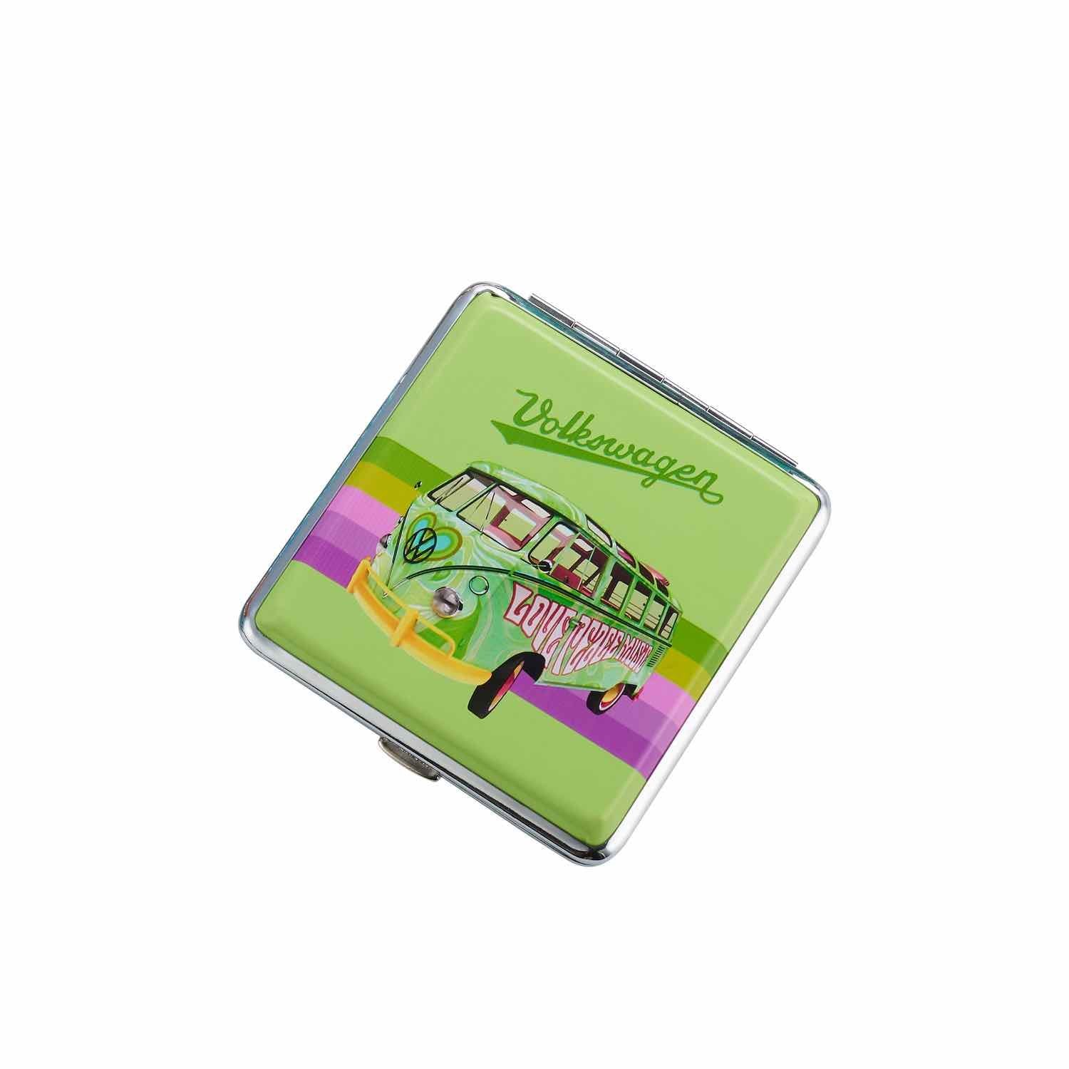 Detailansicht Verschluss und Scharnier am VW Bulli Etui