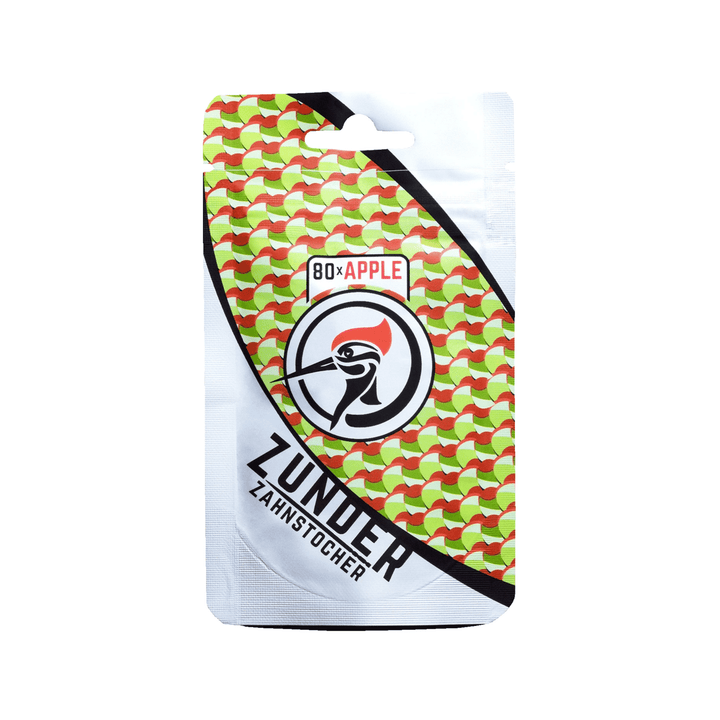 Zunder Zahnstocher Apple Refill-Bag mit 80 aromatisierten Zahnstochern