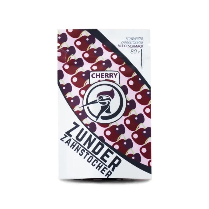 Zunder Zahnstocher Cherry Refill-Bag mit 80 Stück