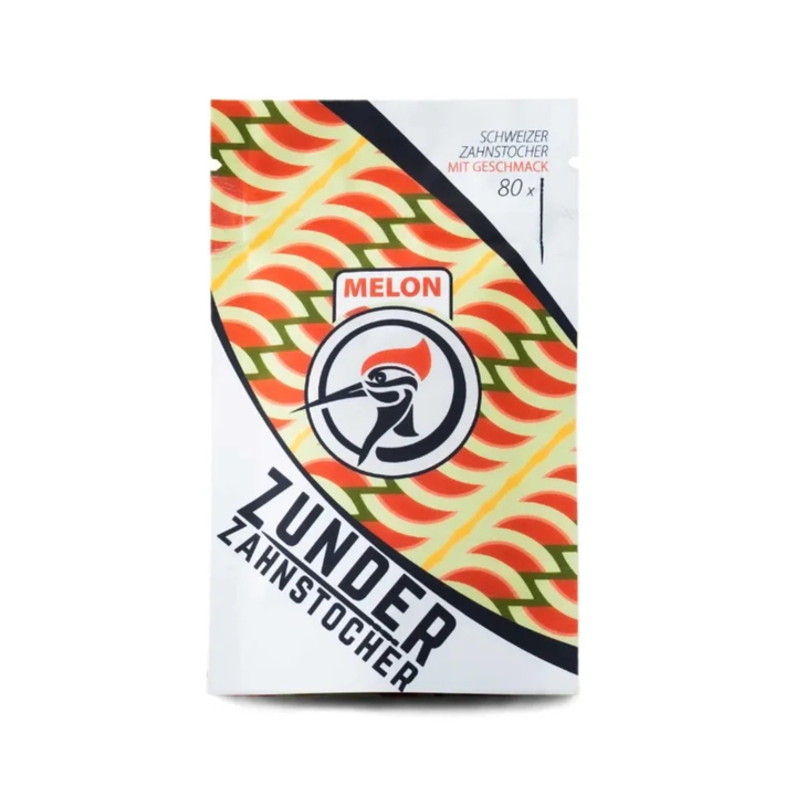 Zunder Zahnstocher Melon Refill-Bag mit 80 Stück